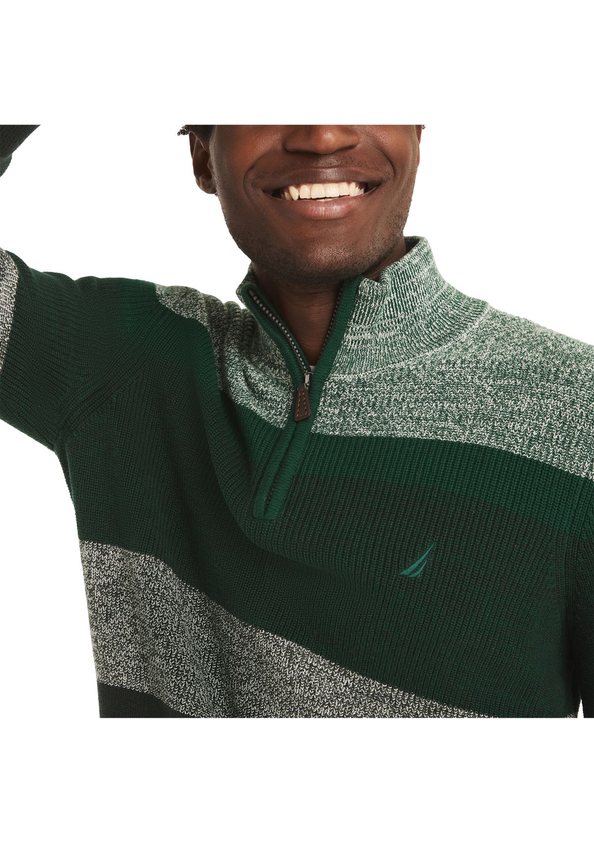 Striped 1/4 Zip Sweater