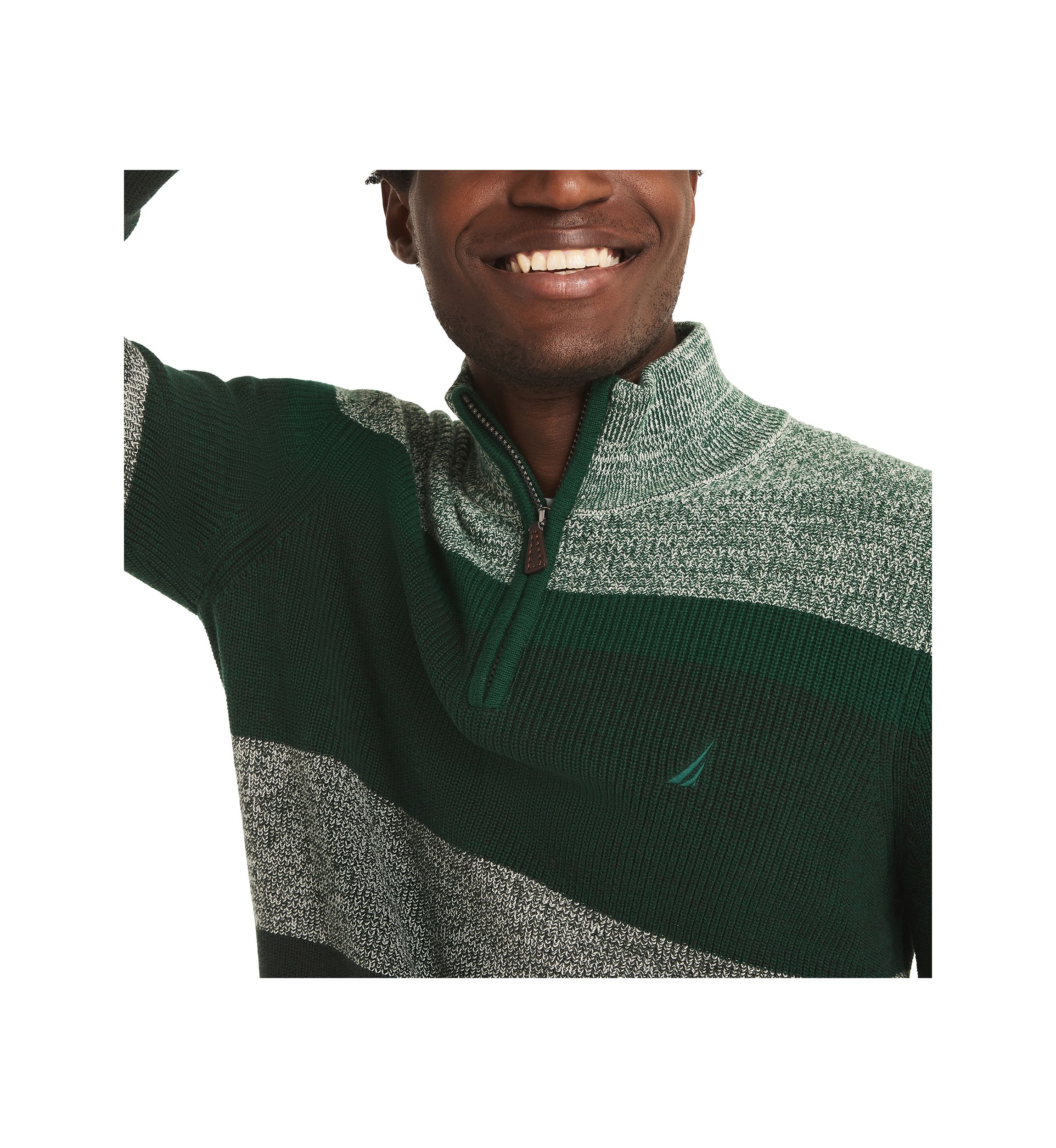 Striped 1/4 Zip Sweater