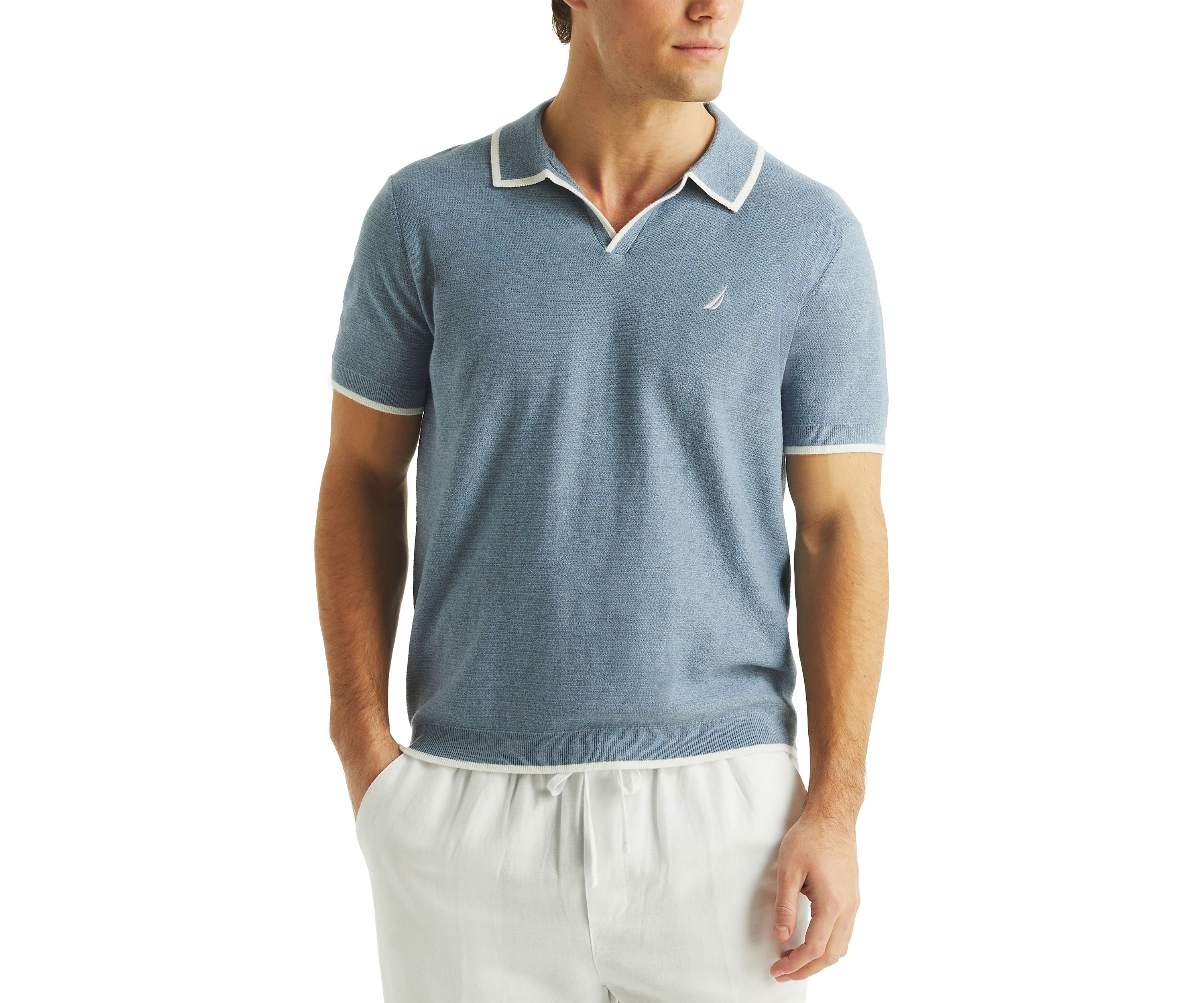 Textured Sweater Polo Shirt