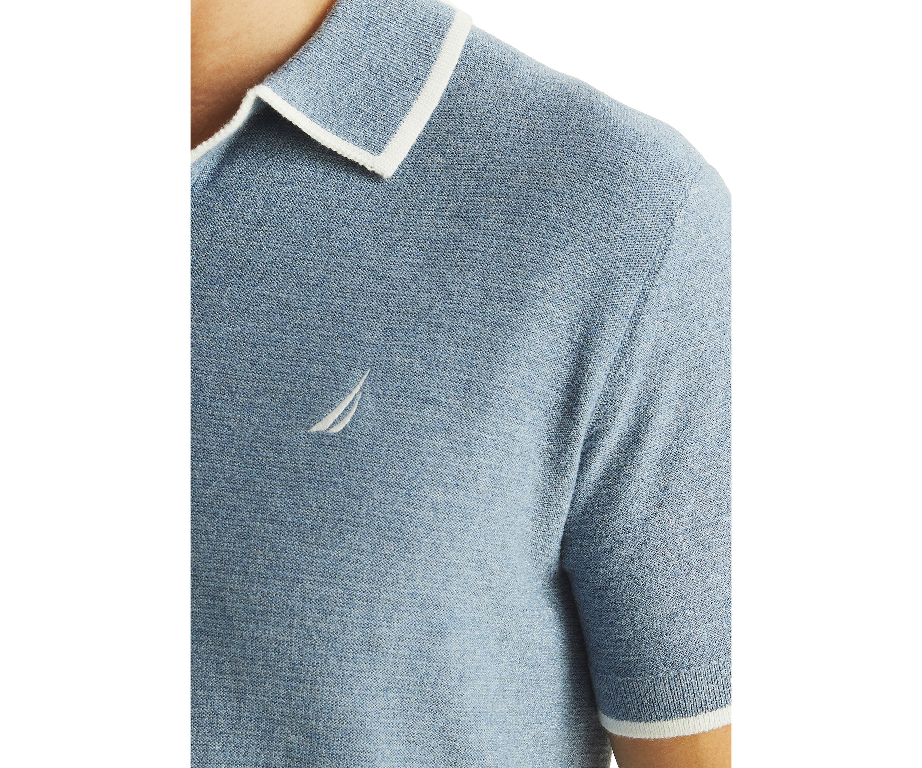 Textured Sweater Polo Shirt
