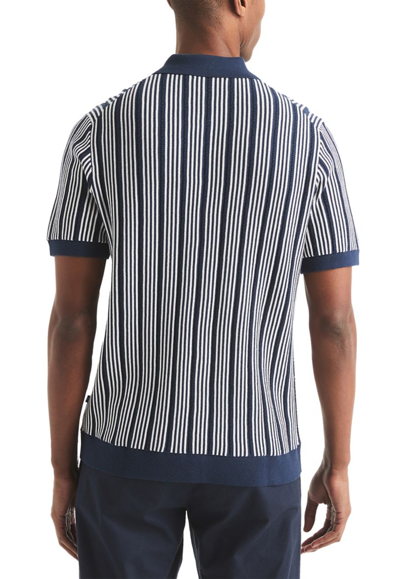 Striped Sweater Polo Shirt