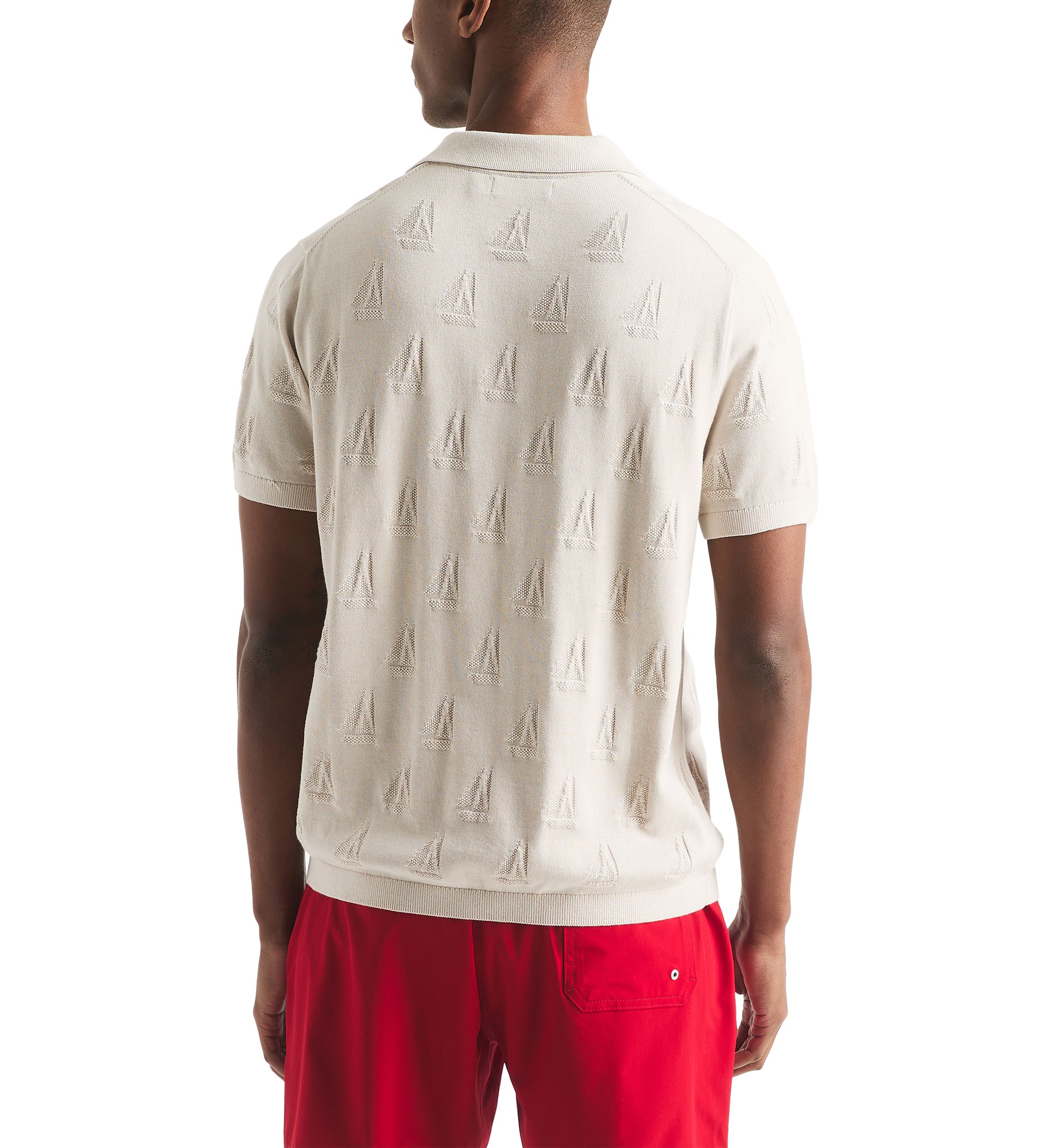 Printed Sweater Polo Shirt