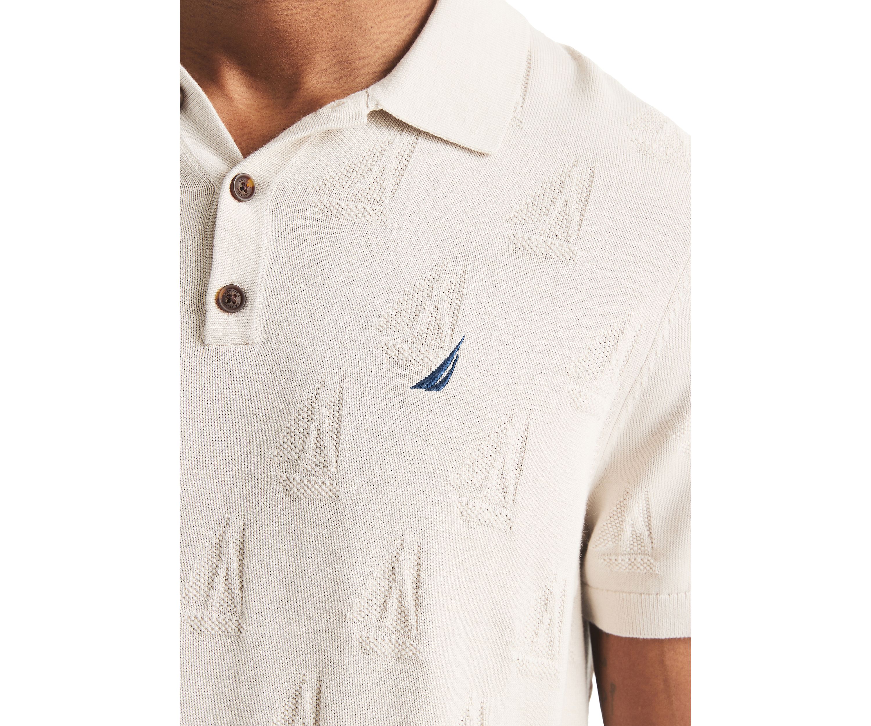 Printed Sweater Polo Shirt