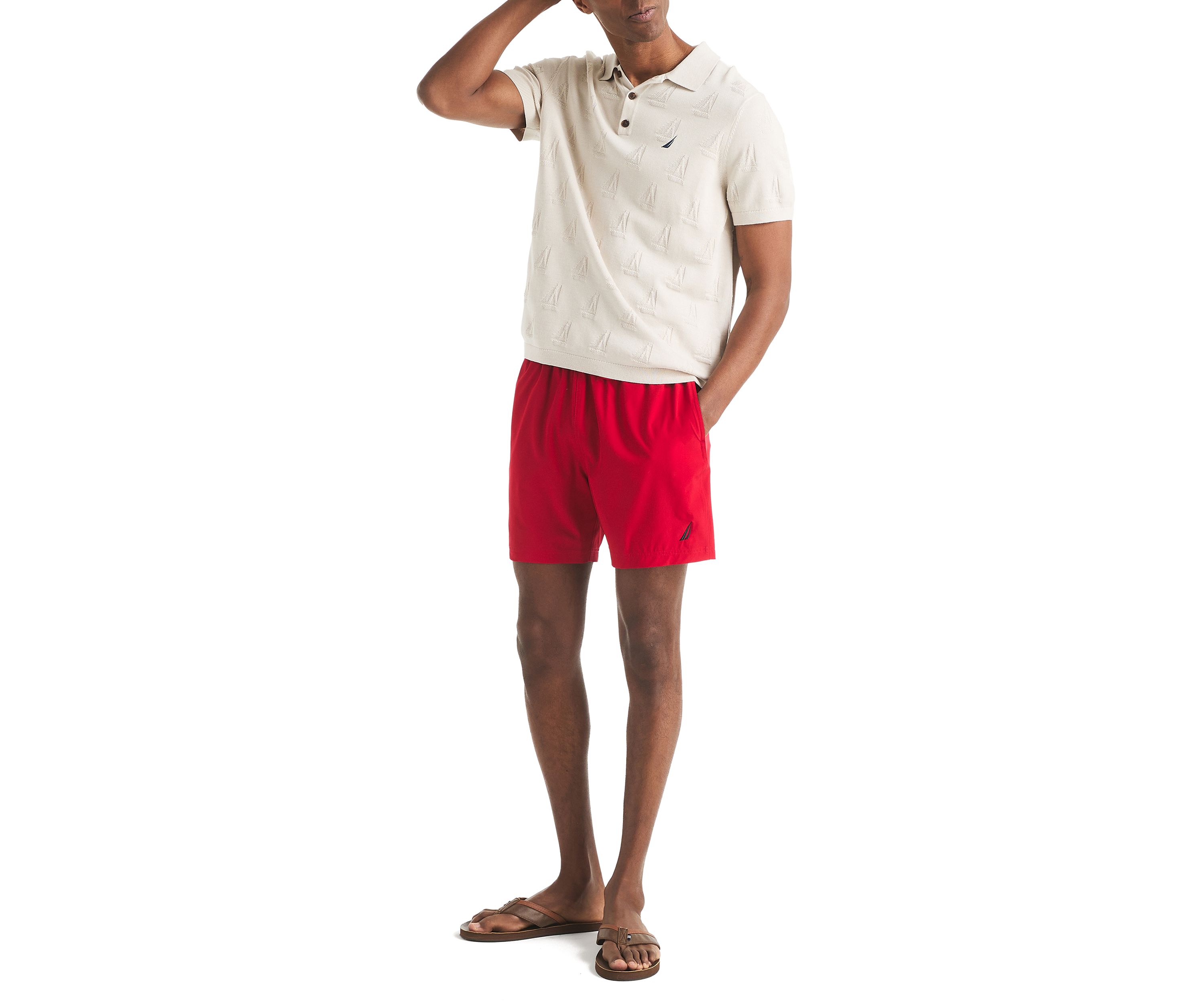 Printed Sweater Polo Shirt