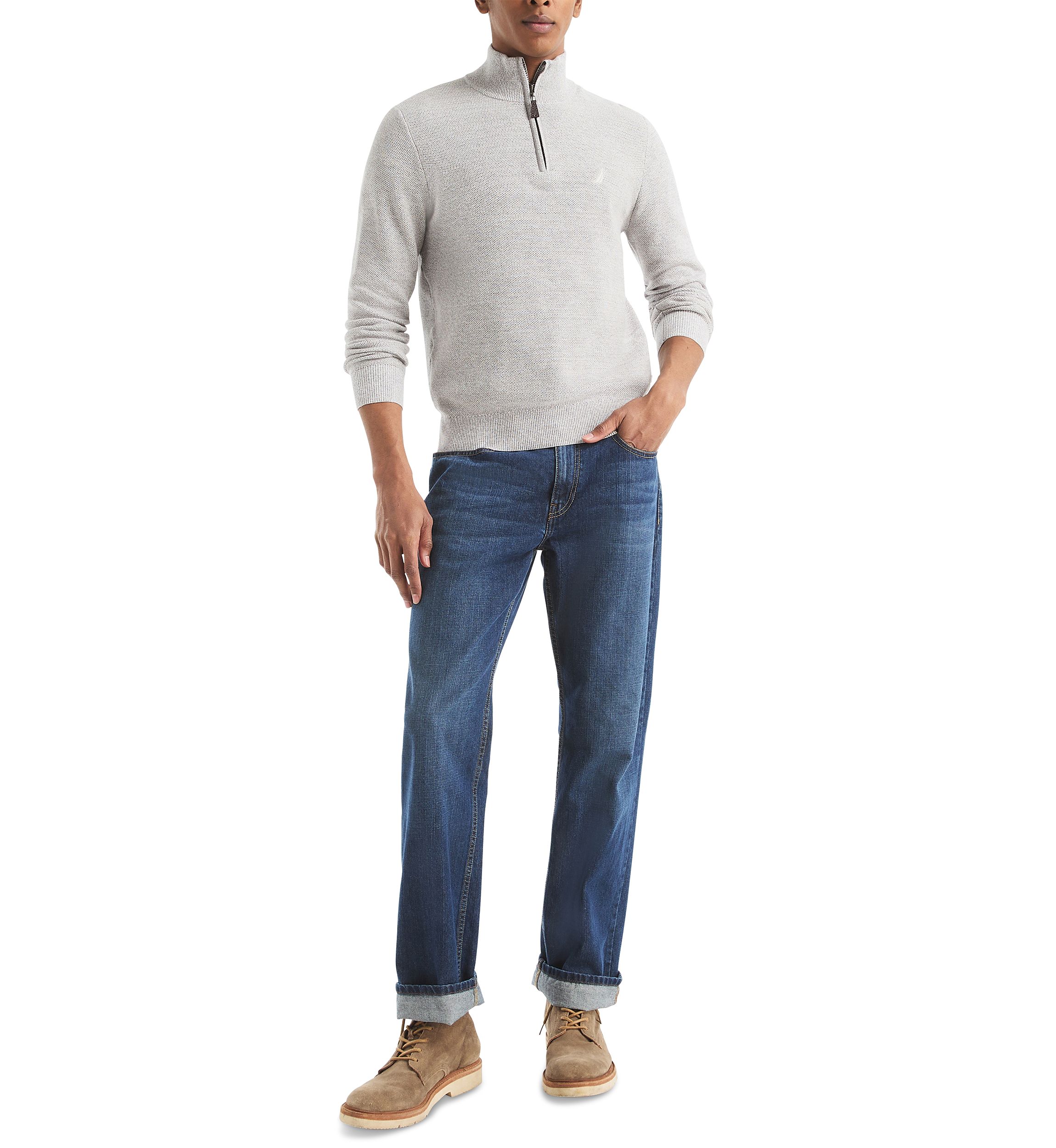 Solid 1/4 Zip Pullover 