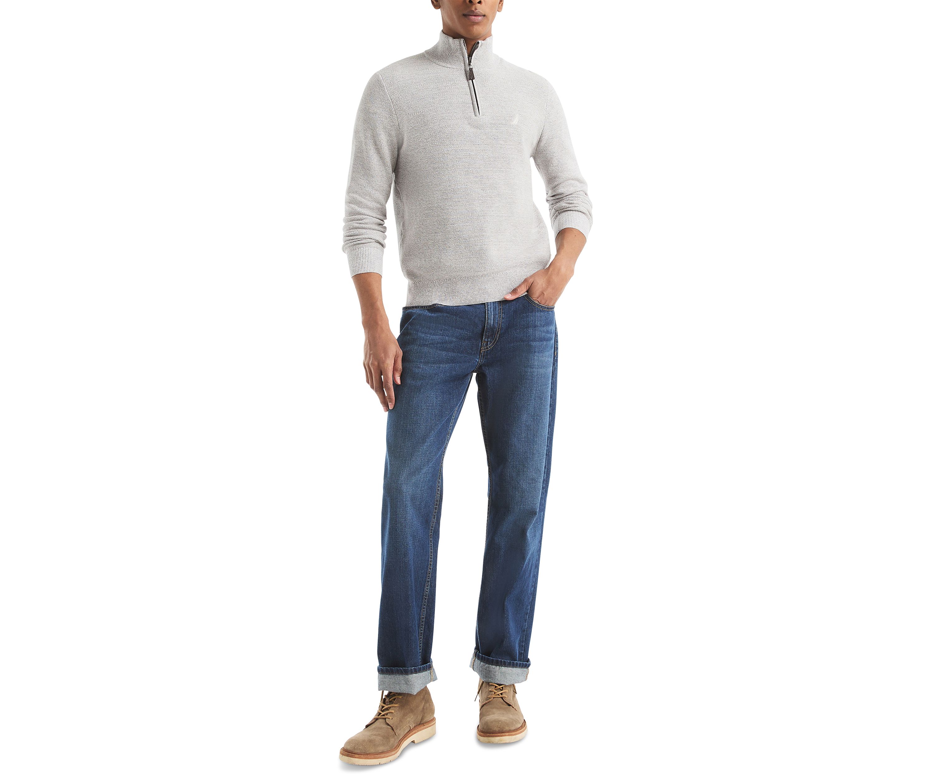 Solid 1/4 Zip Pullover 