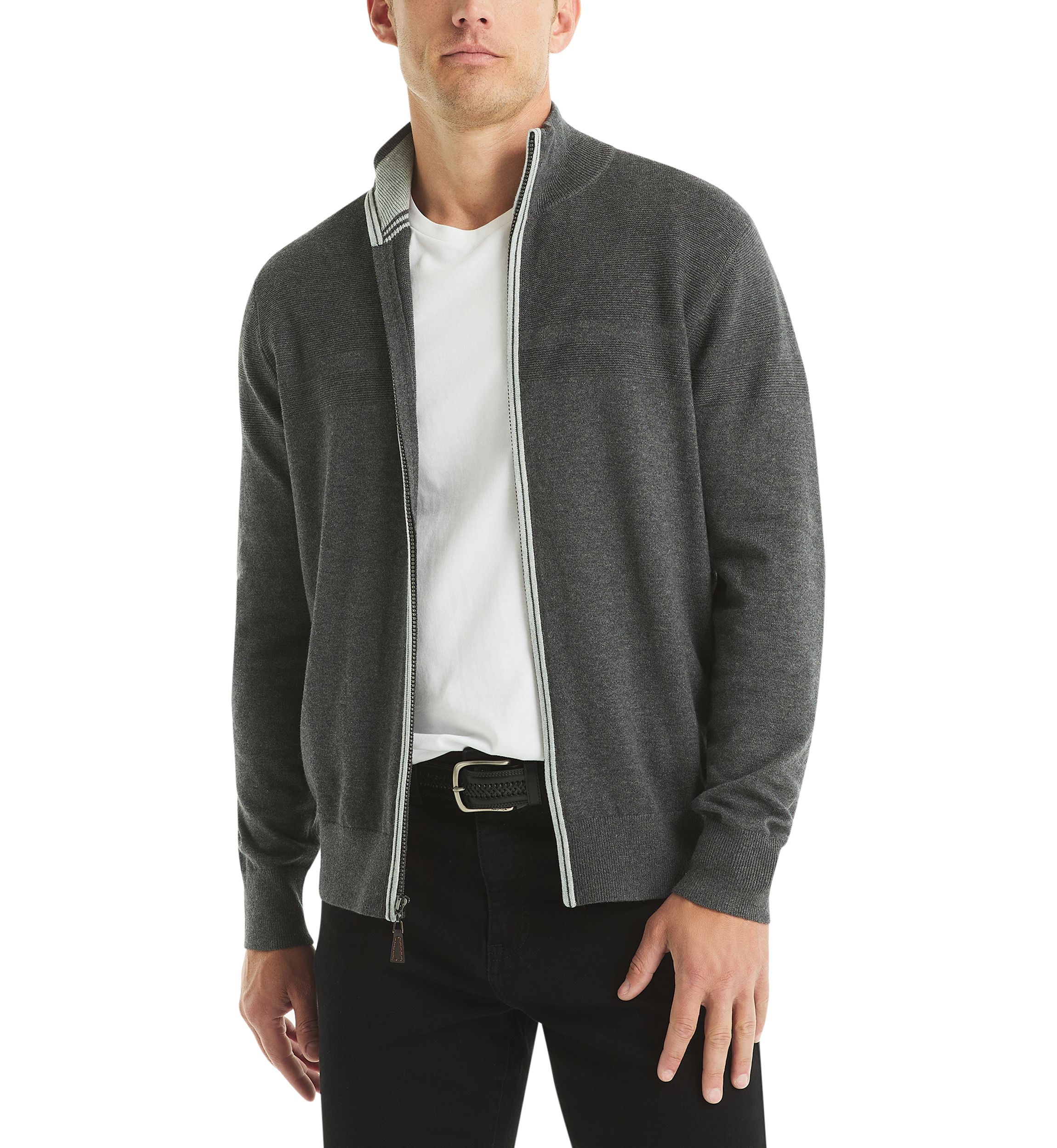 Mock Full Zip Sweater 