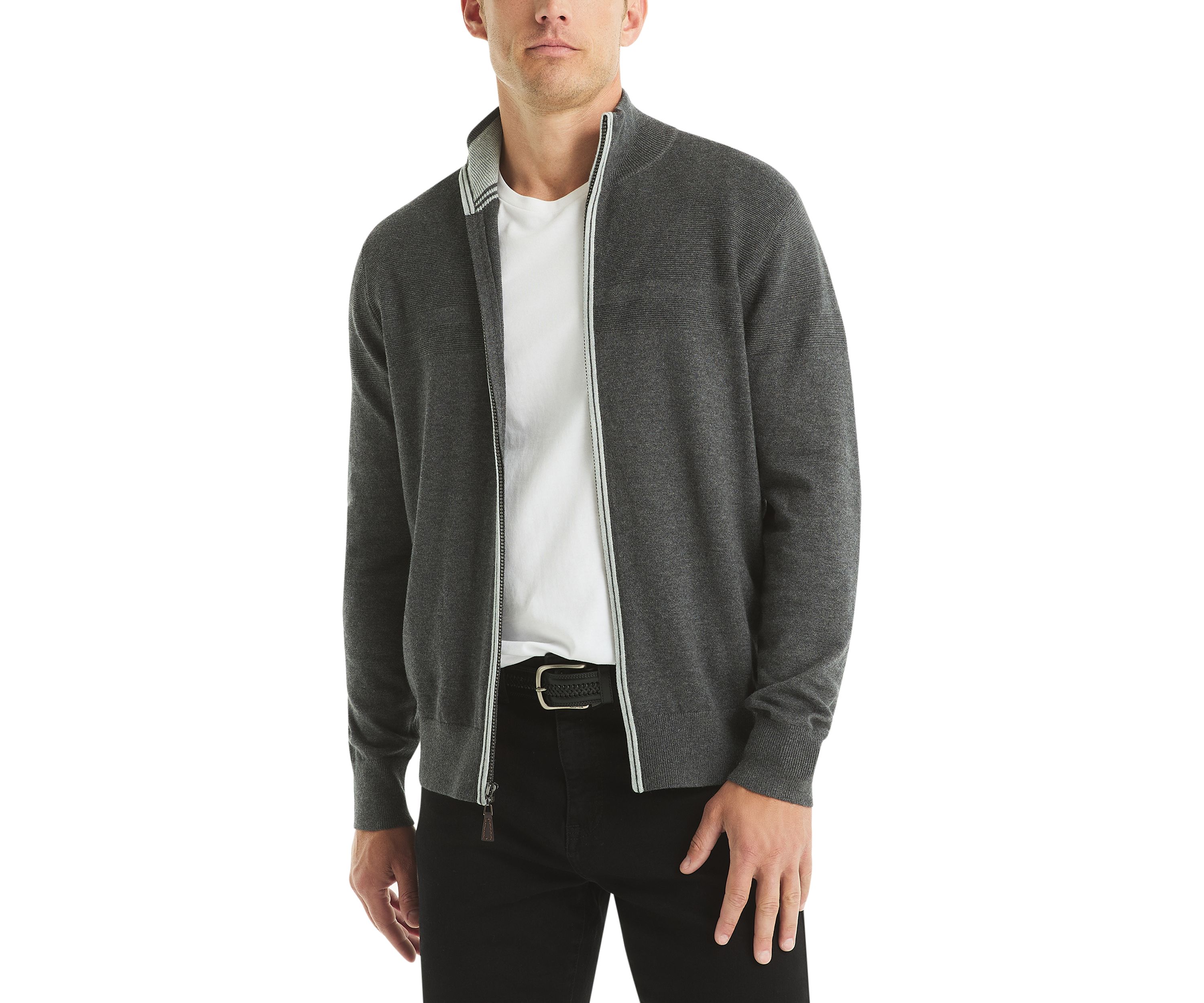 Mock Full Zip Sweater 