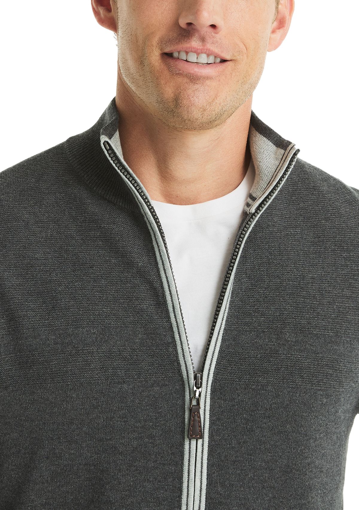 Mock Full Zip Sweater 