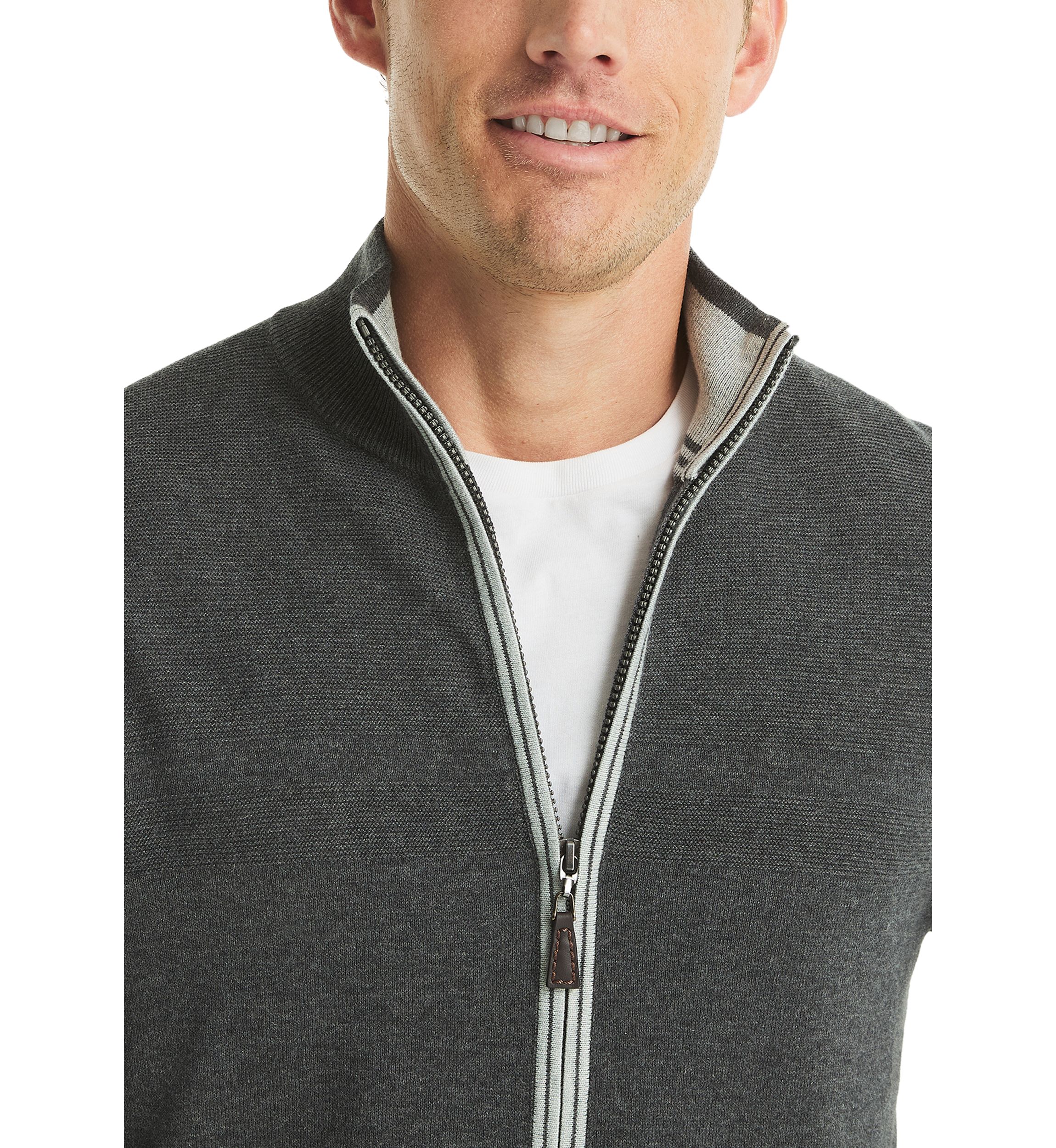 Mock Full Zip Sweater 
