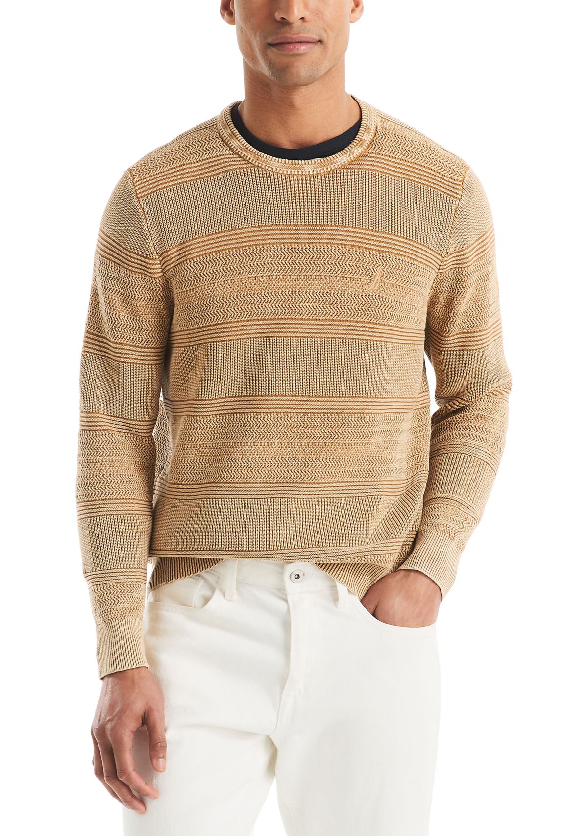 Mens Stonewashed Crewneck Sweater