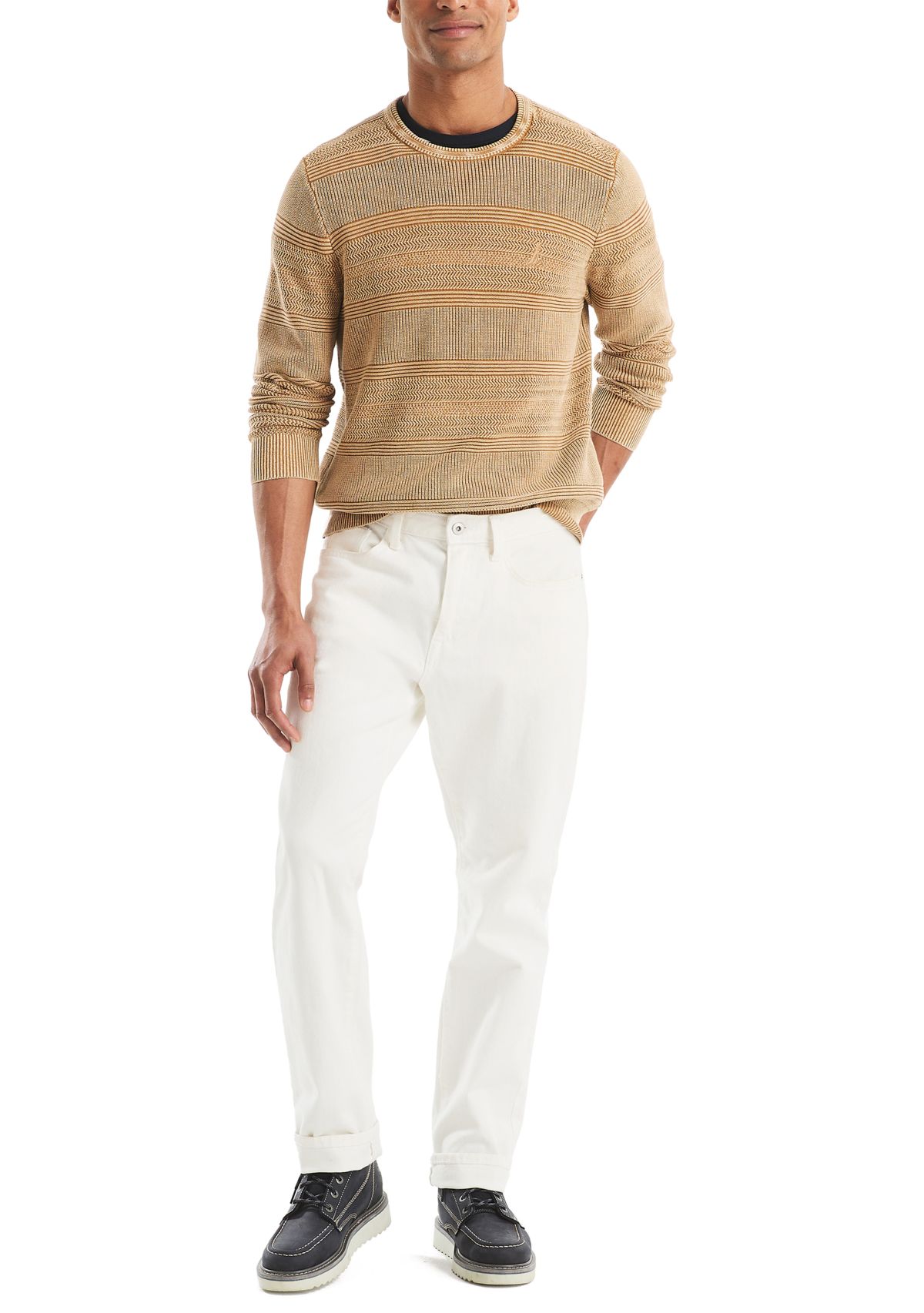 Mens Stonewashed Crewneck Sweater