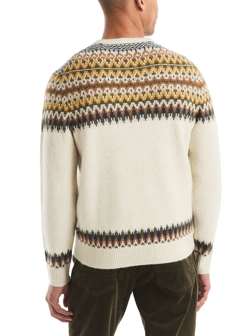 Mens Fair Isle Crew Neck Sweater