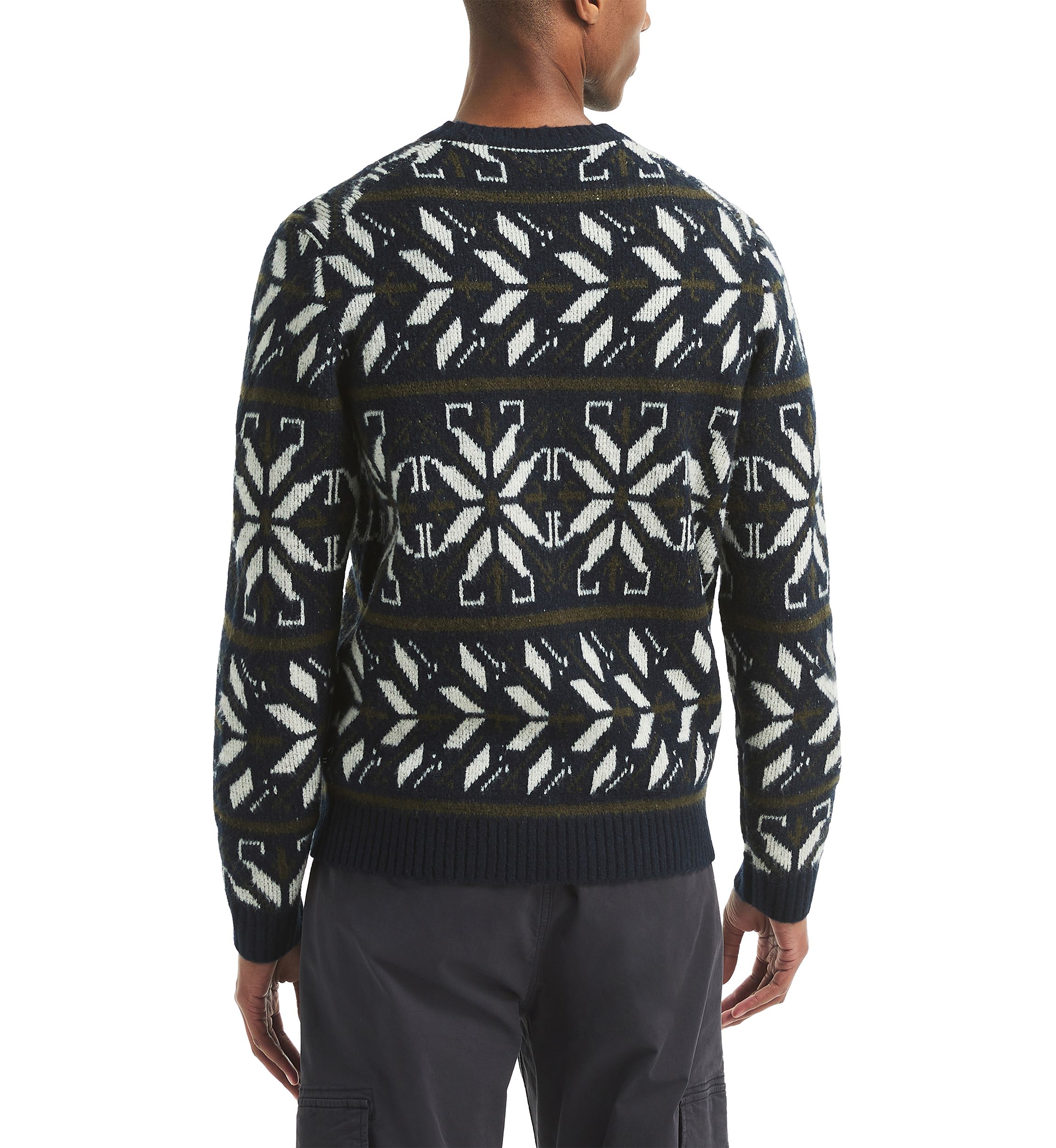 Mens Fair Isle Crew Neck Sweater