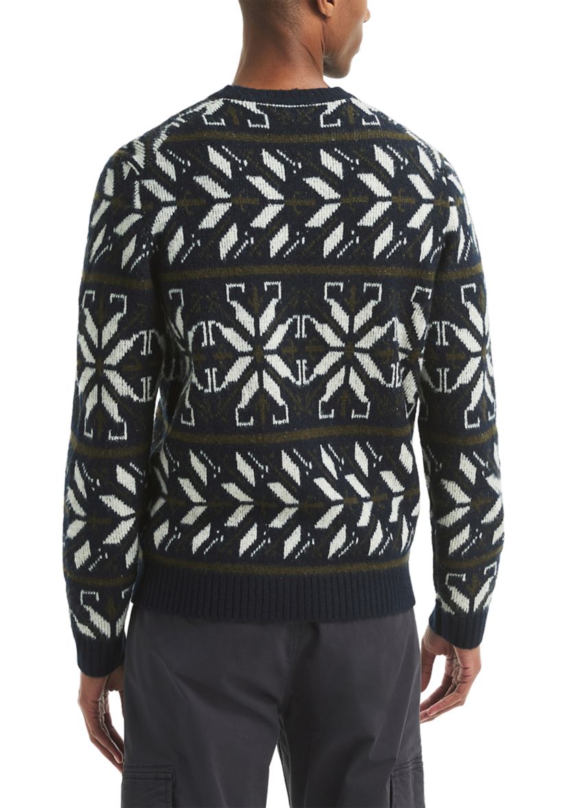 Mens Fair Isle Crew Neck Sweater
