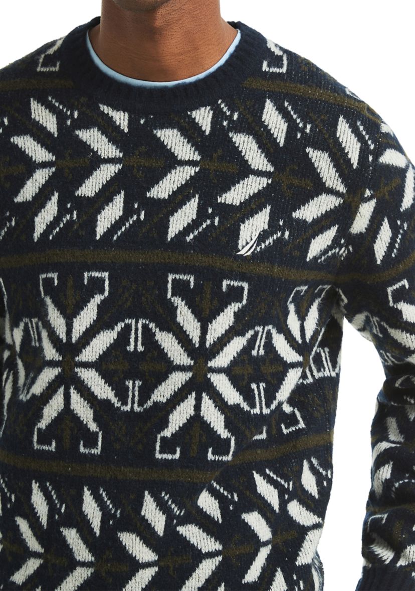 Mens Fair Isle Crew Neck Sweater