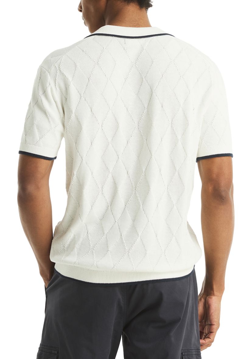 Textured Button Front Sweater