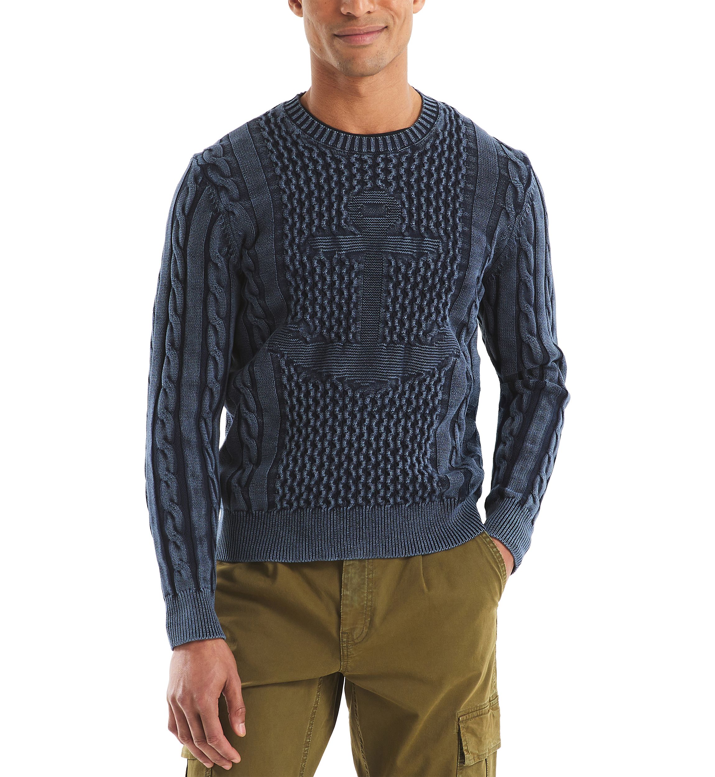 Mens Washed Anchor Sweater