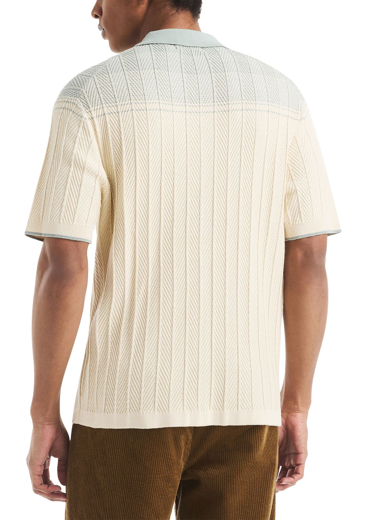 Short Sleeve Argyle Sweater 