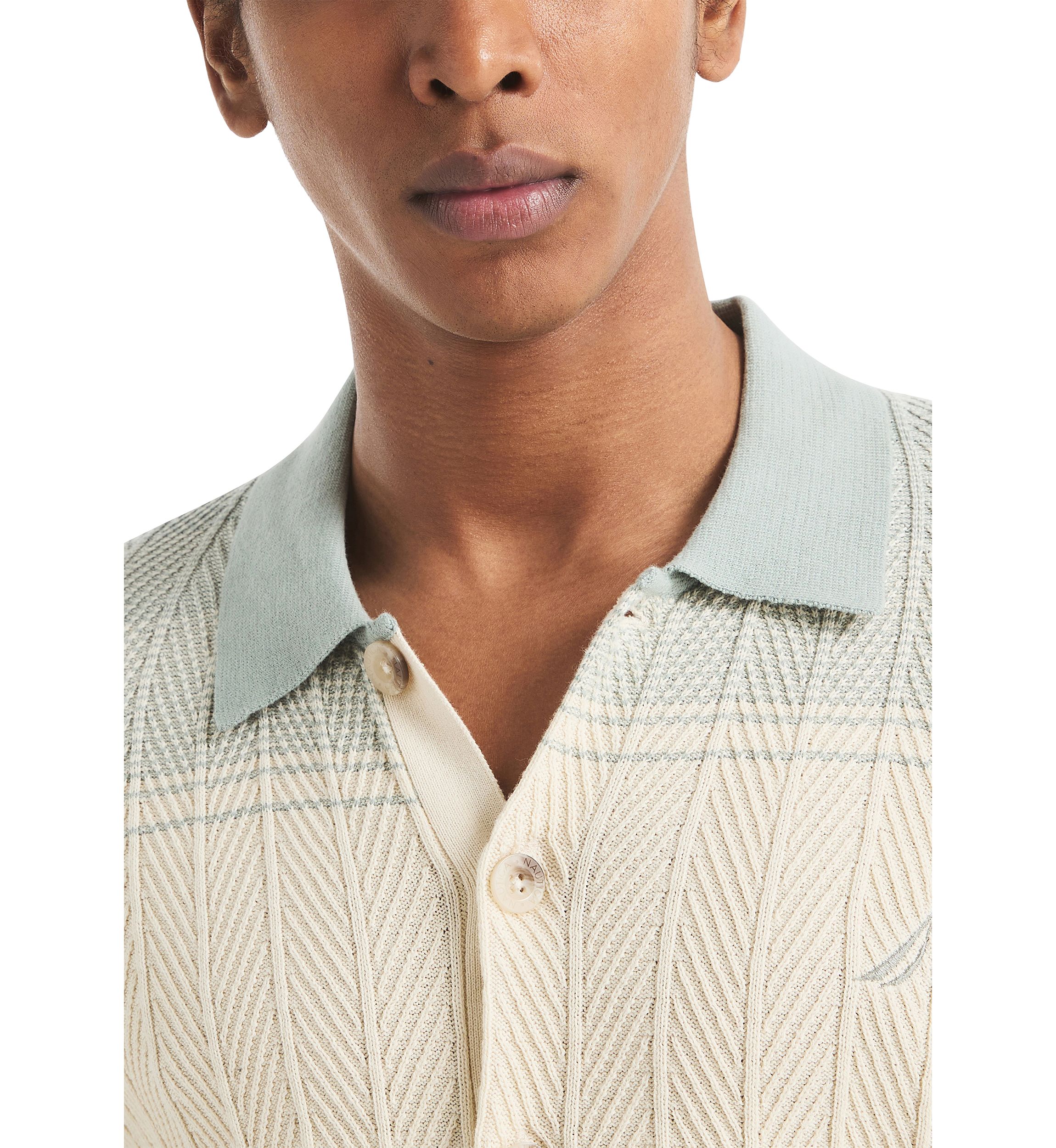 Short Sleeve Argyle Sweater 