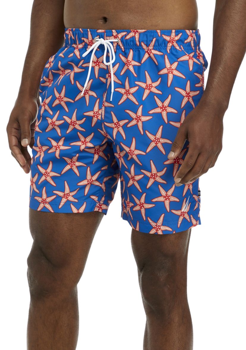Starfish Print Swim Trunks