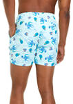 Sustainably Crafted 6" Aqua Print Swim Shorts