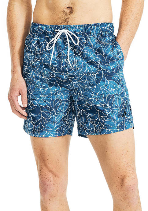 Nautica Sustainably Crafted 6&quot; Tropical Print Swim Shorts
