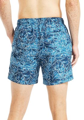 Sustainably Crafted 6" Tropical Print Swim Shorts
