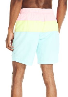 8 Inch Tri-Block Quick Dry Swim Trunks