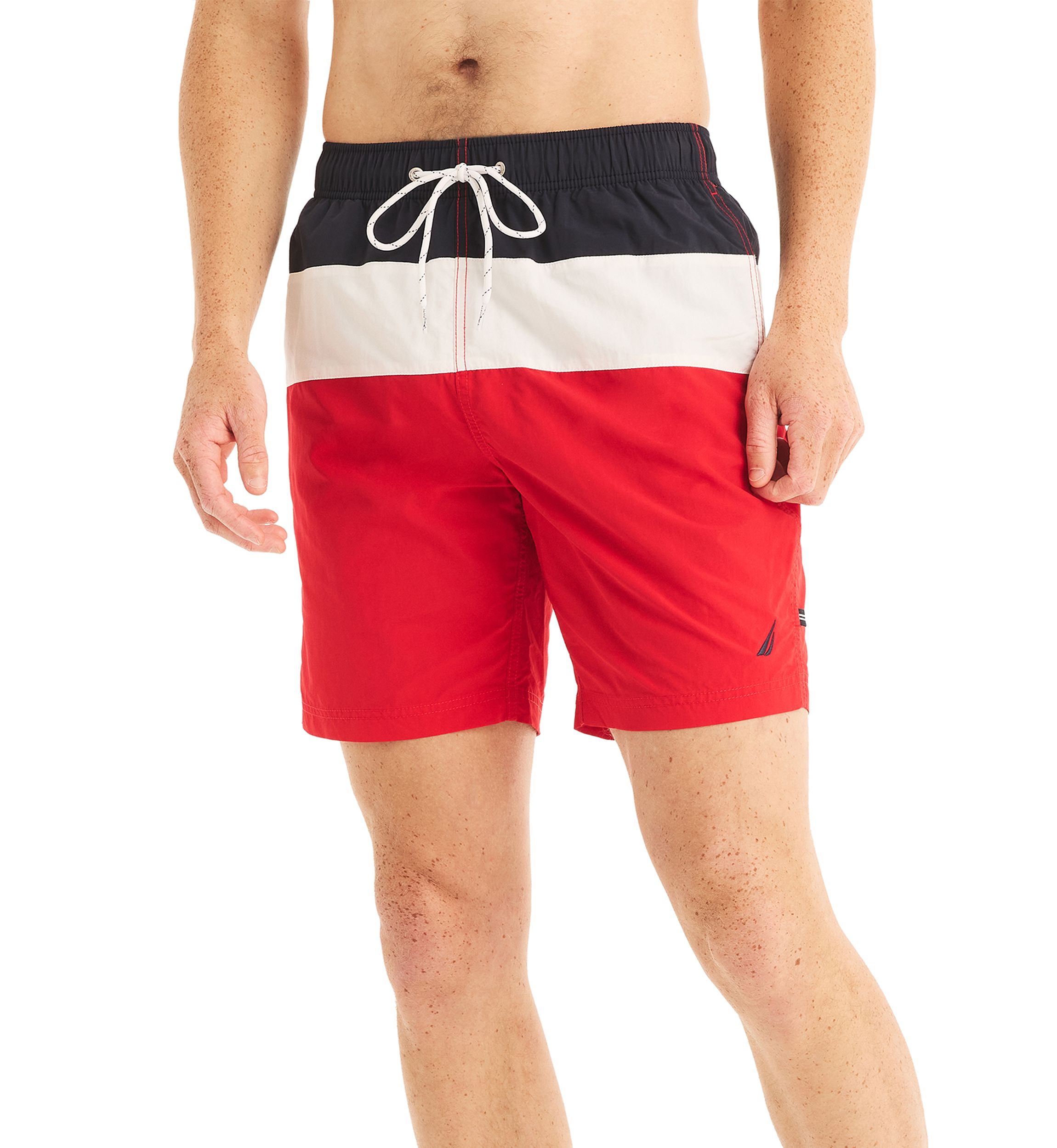 8" Tri Block Quick Dry Swim Shorts