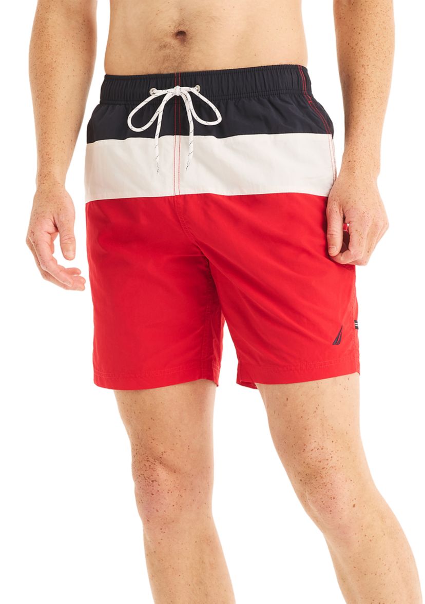 8" Tri Block Quick Dry Swim Shorts
