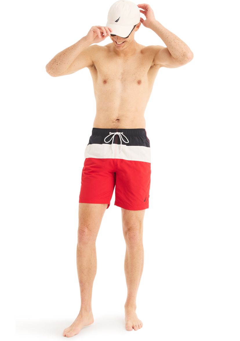 8" Tri Block Quick Dry Swim Shorts