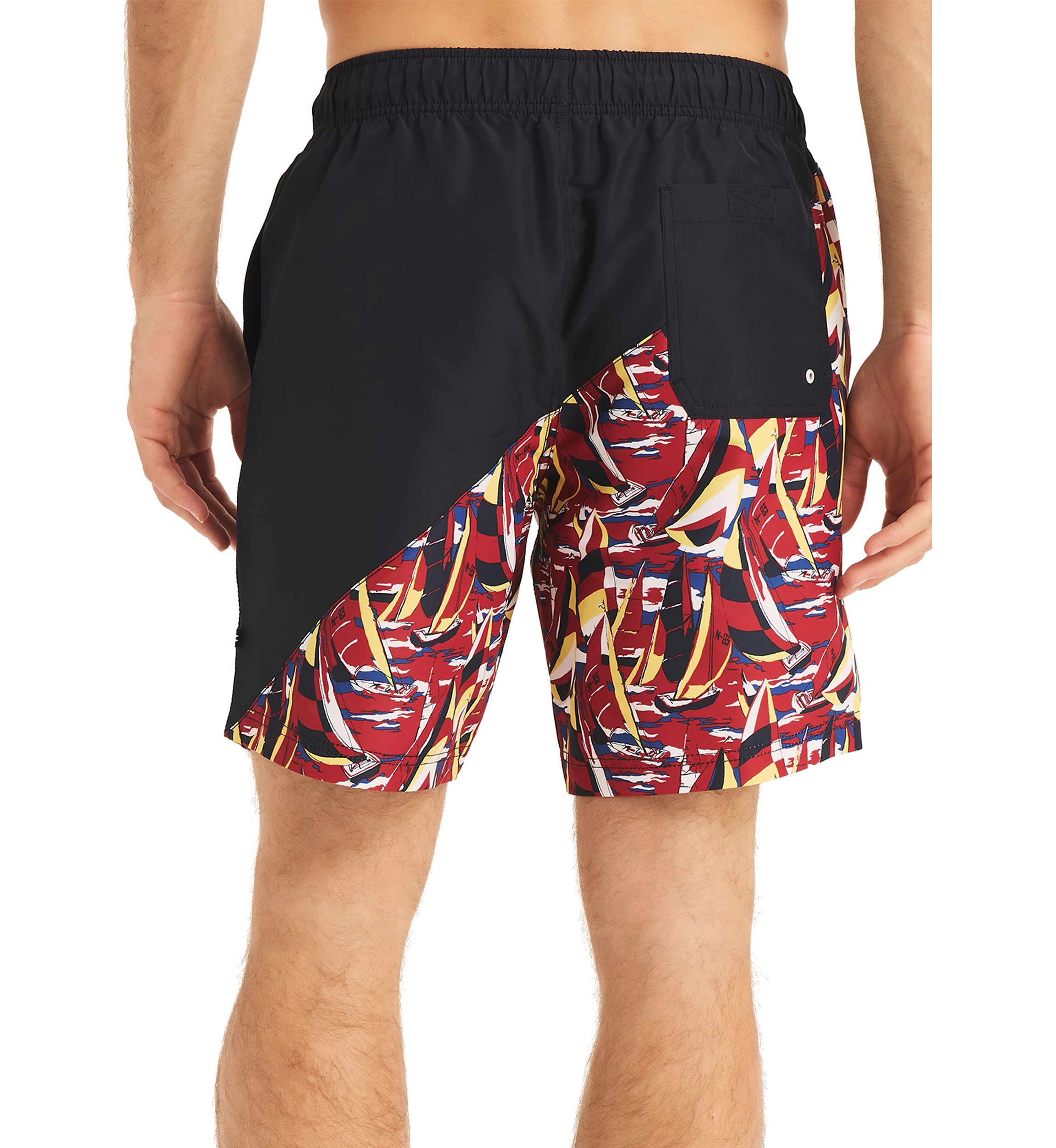 8" Diagonal Stripe Quick-Dry Swim Trunks