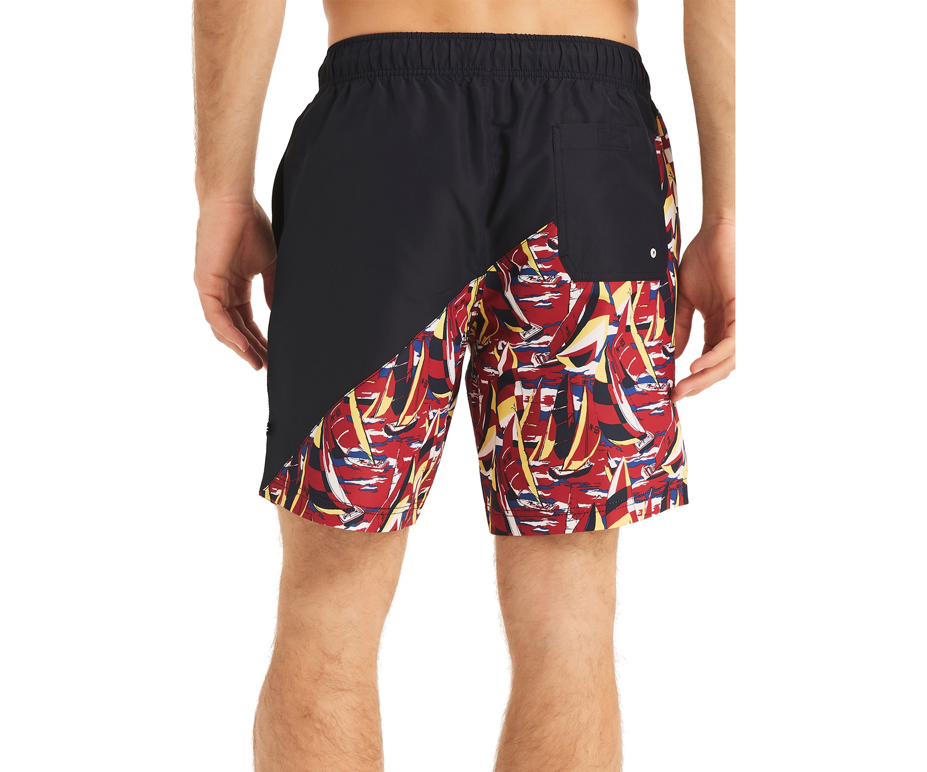 8" Diagonal Stripe Quick-Dry Swim Trunks