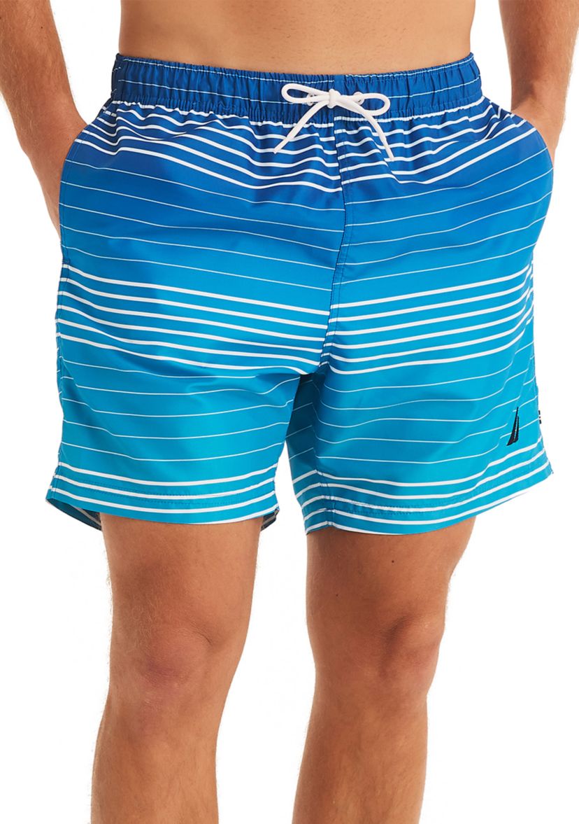 Sustainably Crafted 6" Ombre Stripe Swim Trunks