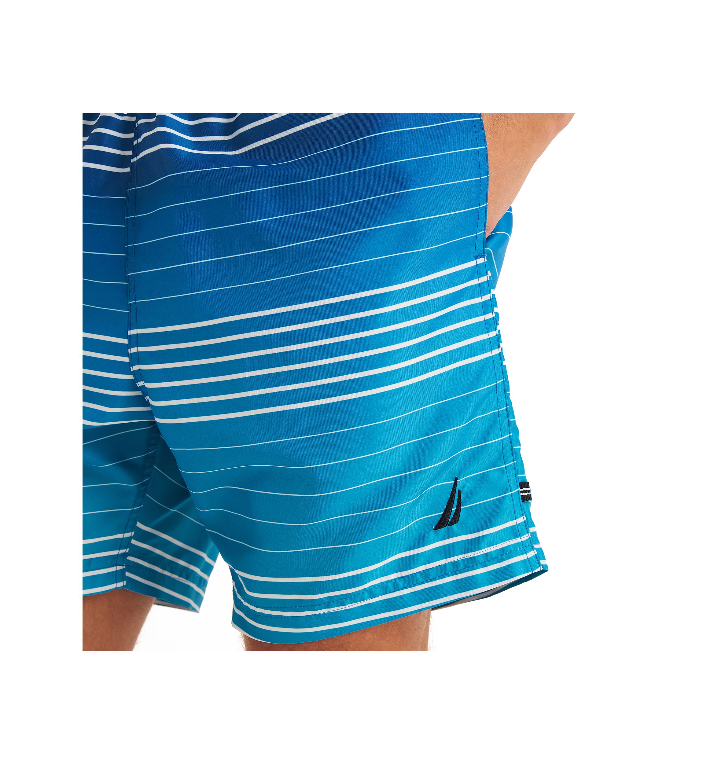  Sustainably Crafted 6" Ombre Stripe Swim Trunks