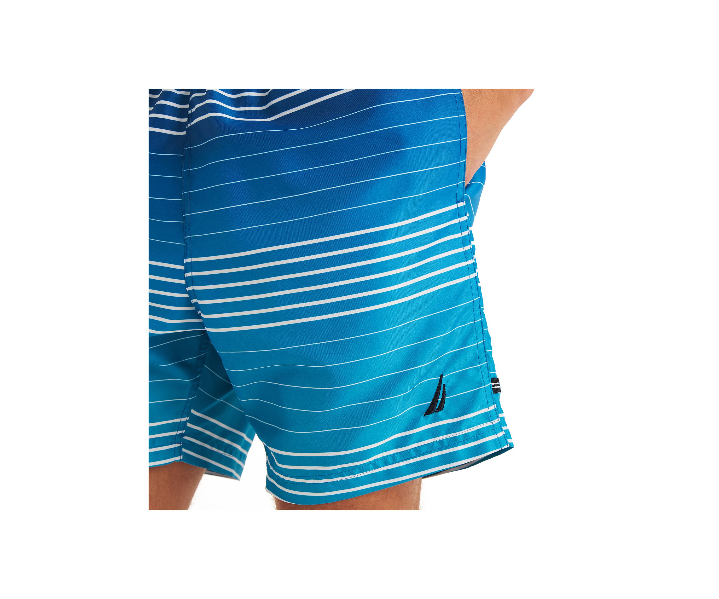  Sustainably Crafted 6" Ombre Stripe Swim Trunks