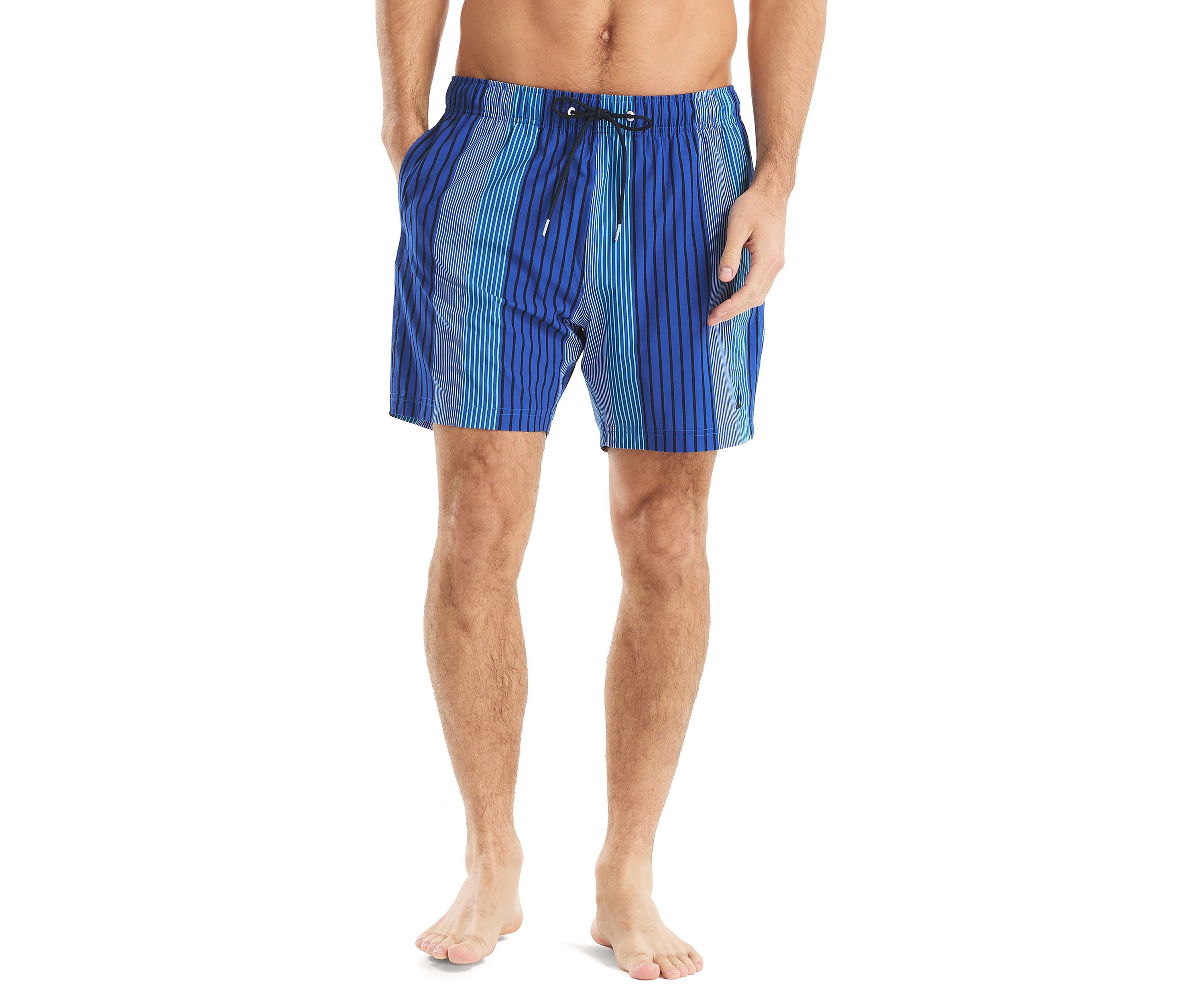 6" Striped Quick Dry Swim Shorts