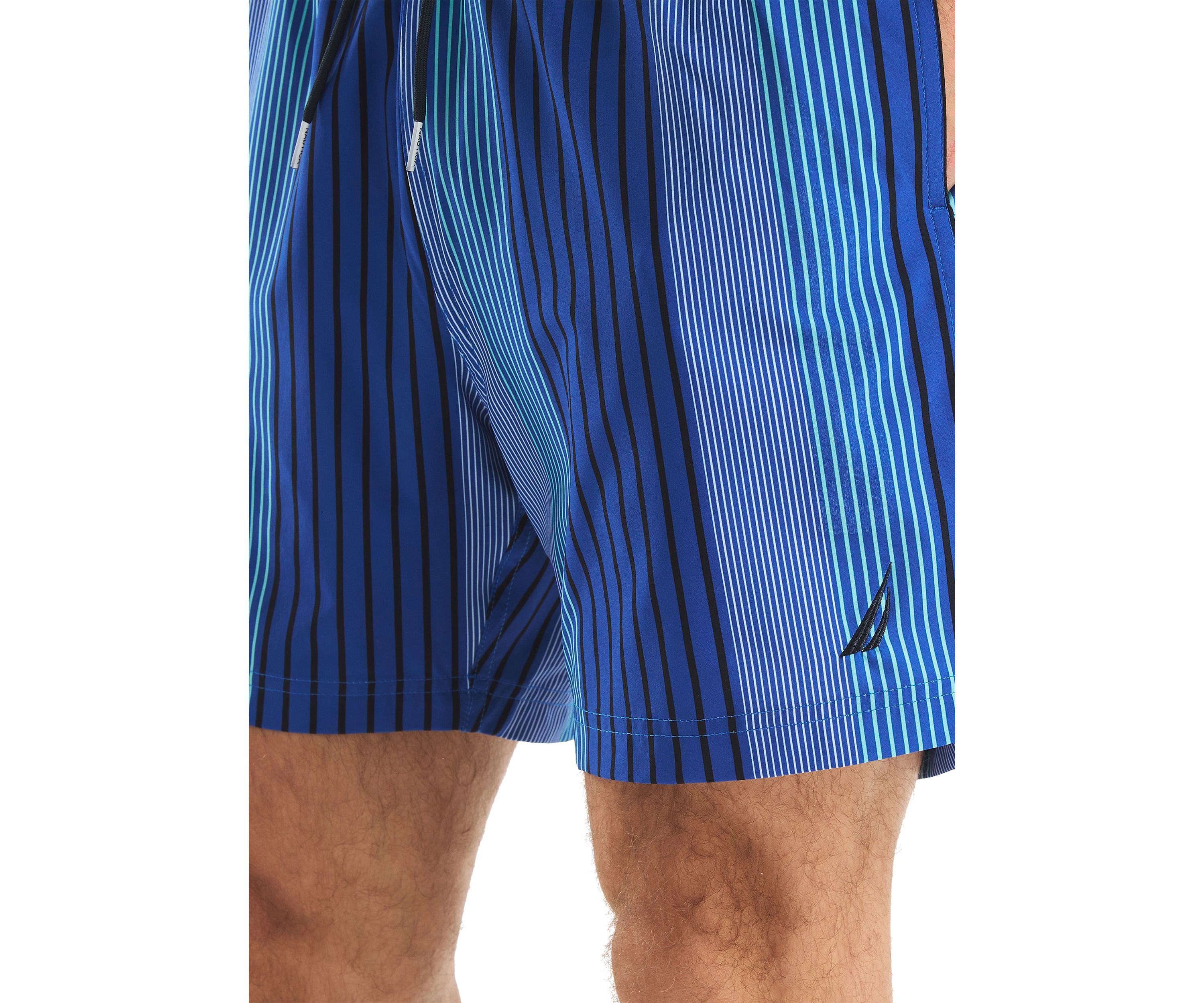 6" Striped Quick Dry Swim Shorts