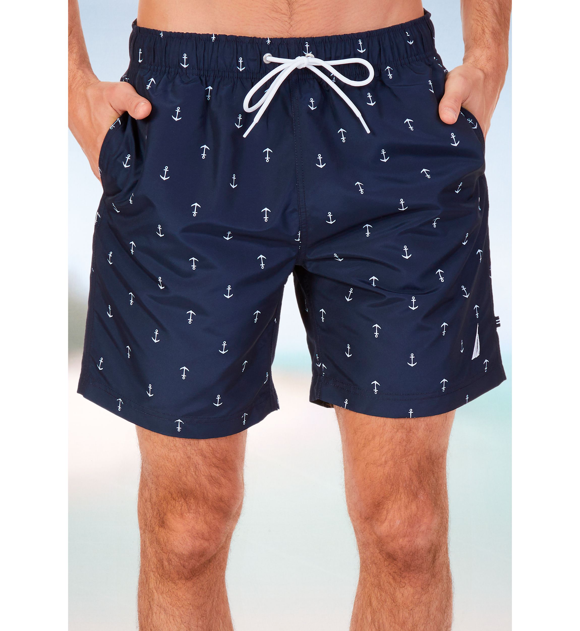Anchor Print Swim Trunks