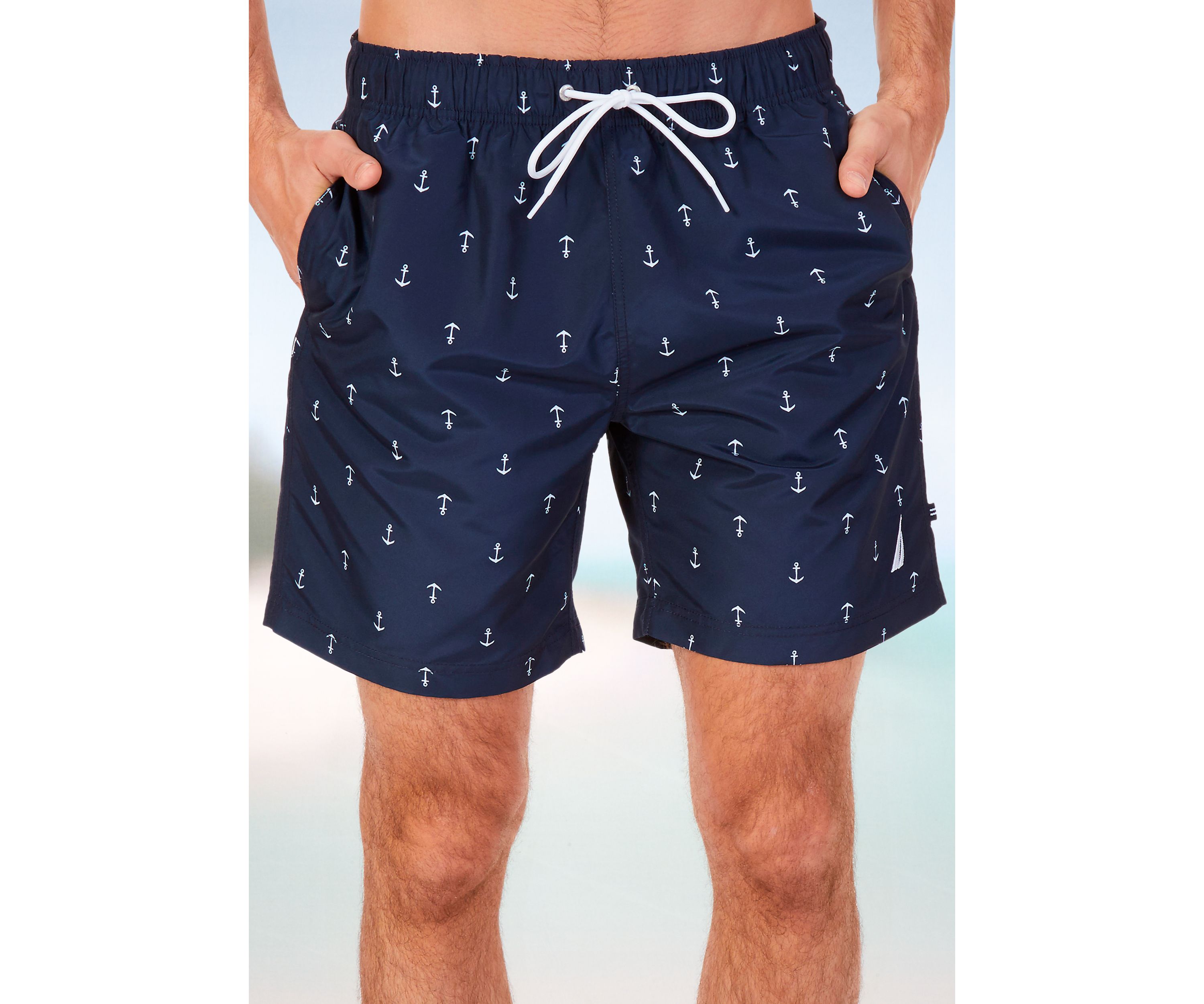 Anchor Print Swim Trunks