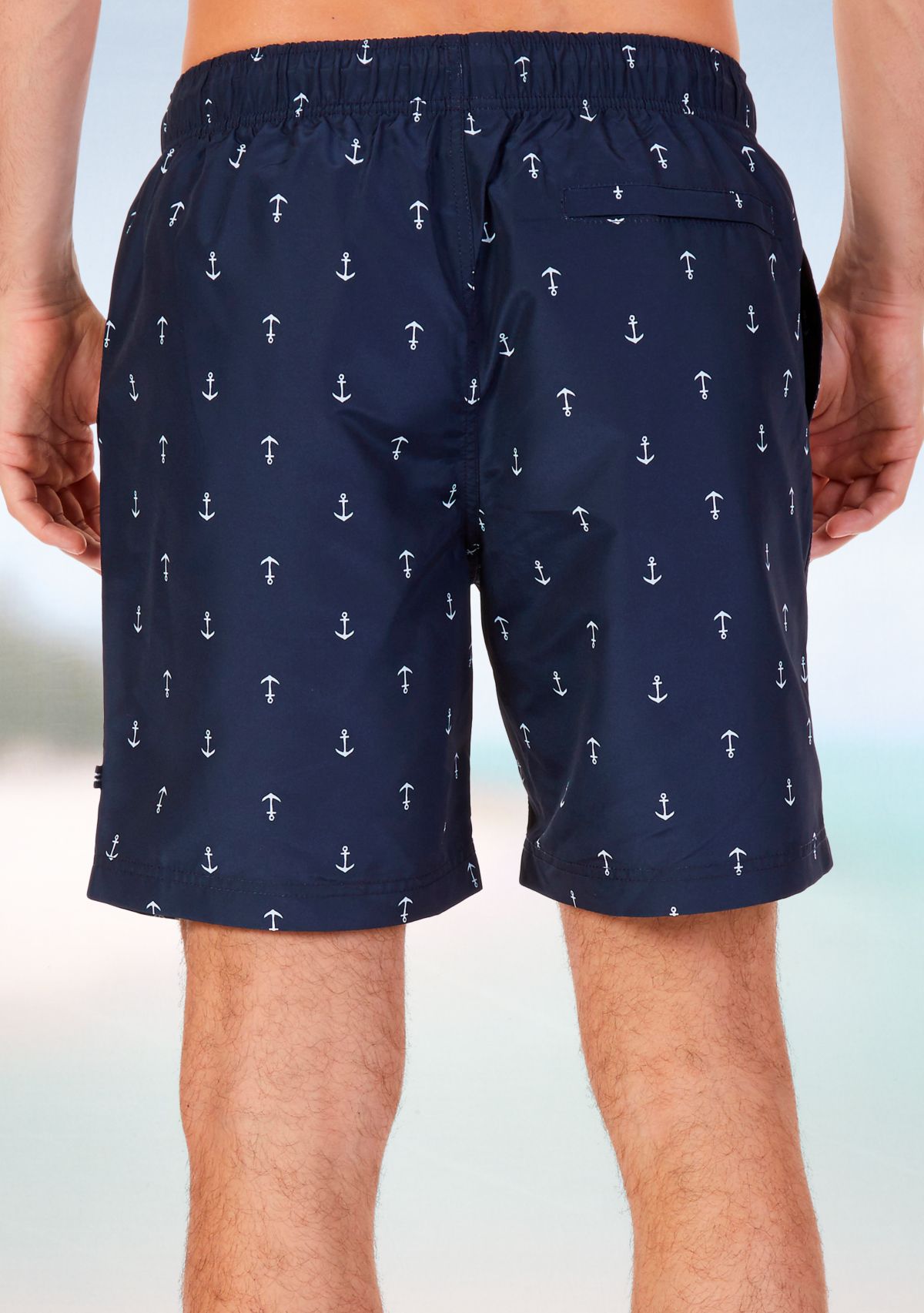 Anchor Print Swim Trunks