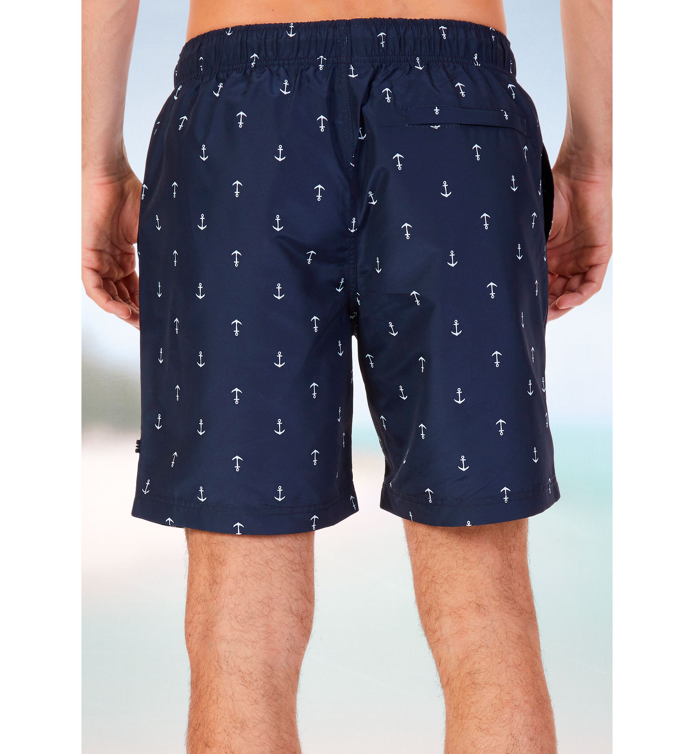 Anchor Print Swim Trunks