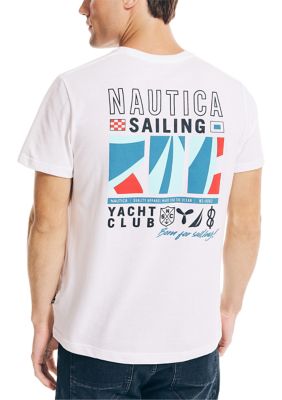 Sustainably Crafted Sailing Flags Graphic T-Shirt