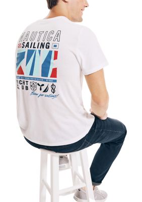 Sustainably Crafted Sailing Flags Graphic T-Shirt