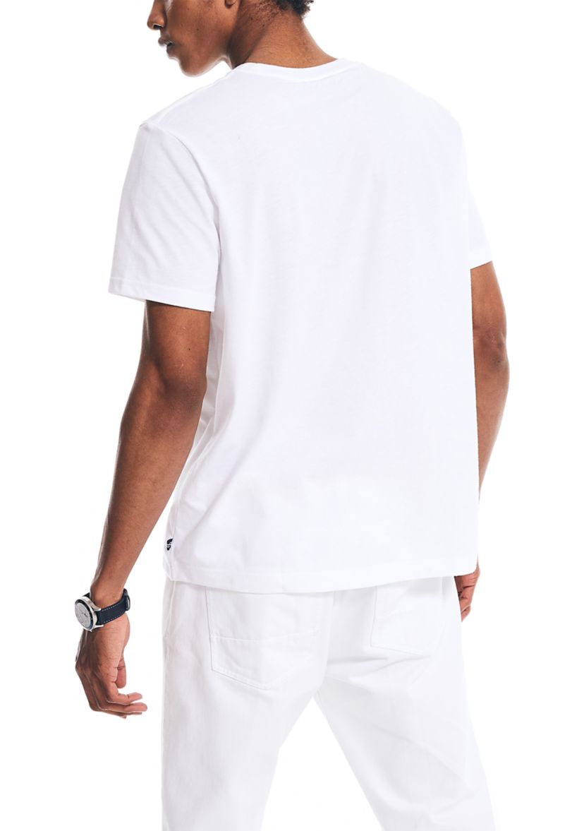 Sustainably Crafted Chest-Stripe Graphic T-Shirt
