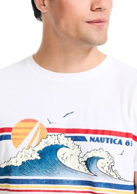 Sustainably Crafted Waves Graphic T-Shirt