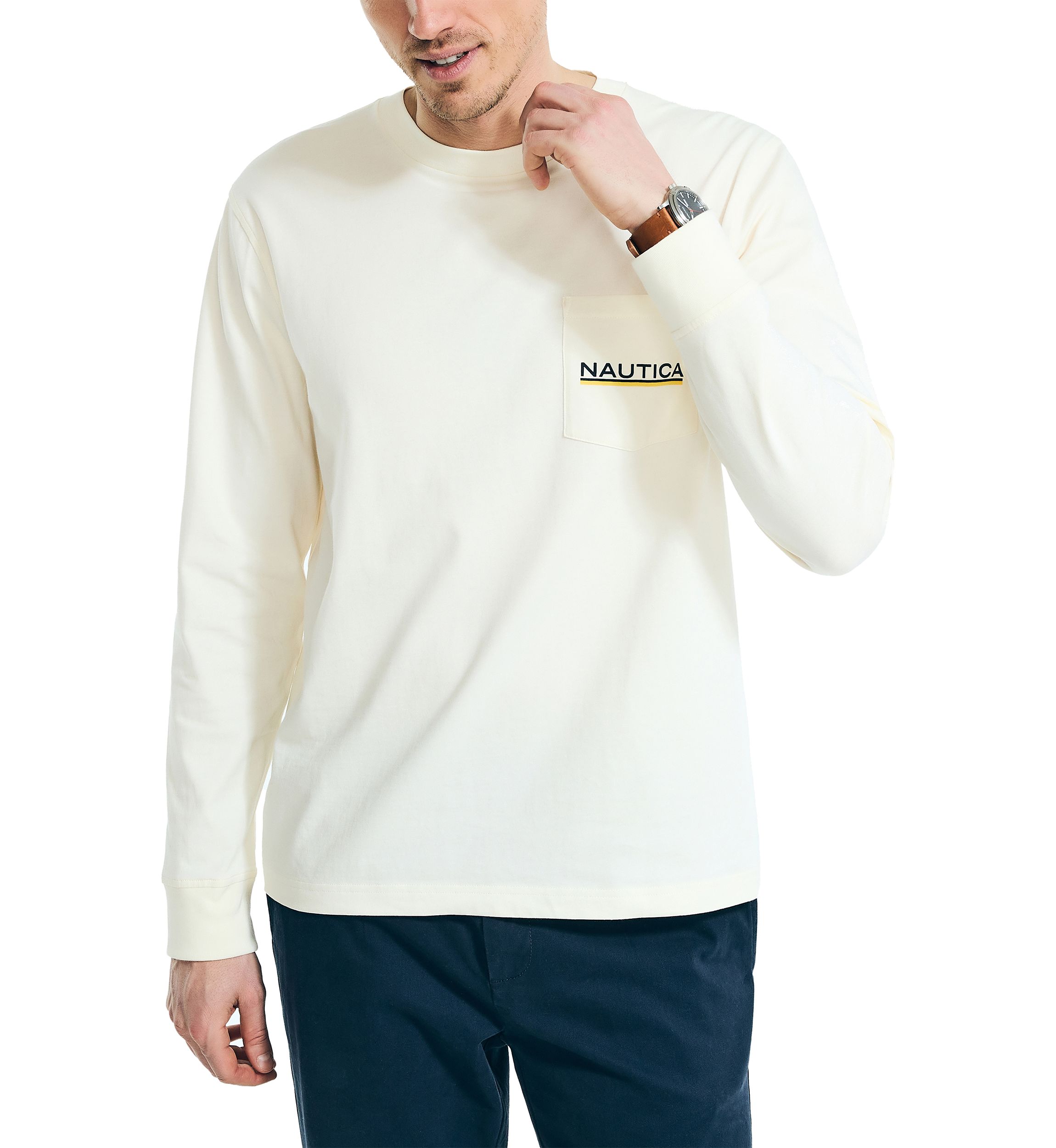 Long Sleeve Graphic Pocket T-Shirt