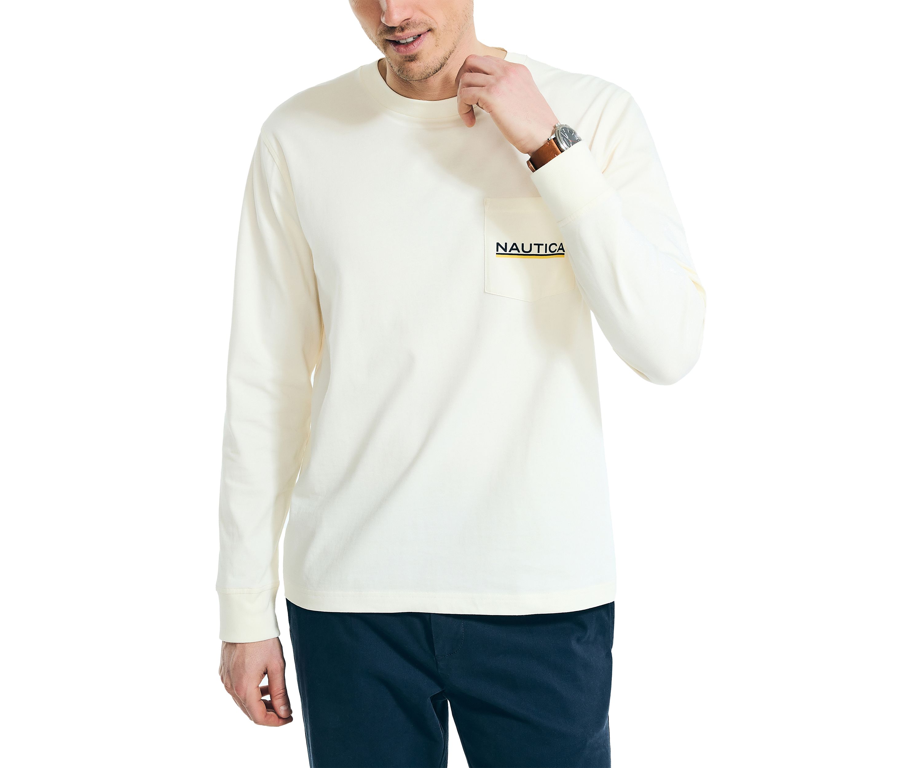 Long Sleeve Graphic Pocket T-Shirt