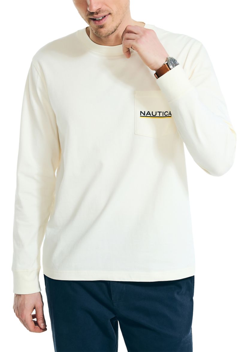 Long Sleeve Graphic Pocket T-Shirt